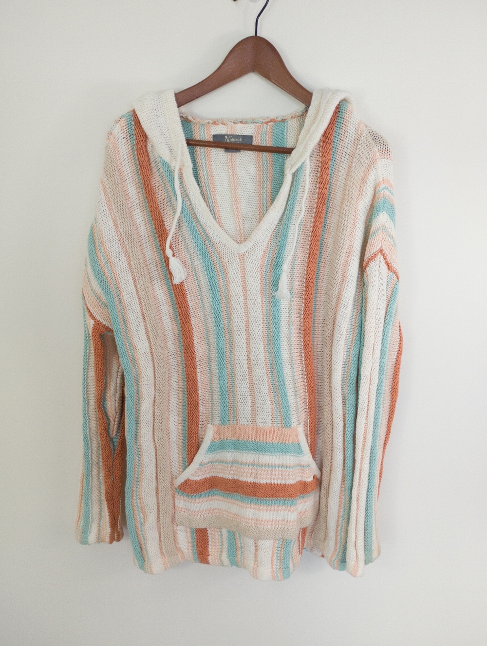 Natural Reflections Striped Baja Desert Hoodie Size XL